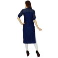 thumbnail image 2 of Bimba Kurta Personnalisée pour Femmes avec Poches Tunique Décontractée Blouse Indienne Manches 3/4, 2 of 3