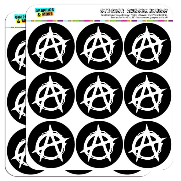 Anarchy Symbol 2" Scrapbooking Crafting Stickers