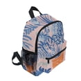 thumbnail image 2 of FORMRS School Backpack with Front Zippered Pocket 12" Student Travel Daypack, Pink Leaves, 2 of 6