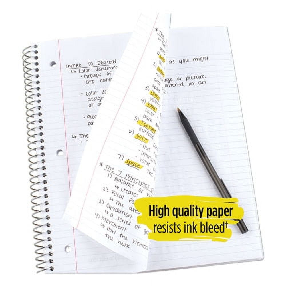 Wirebound Notebook, 1 Subject, Medium/college Rule, Randomly Assorted Covers, 11 X 8.5, 100 Sheets | Bundle of 10 Each