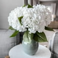 thumbnail image 3 of Hortensia artificial DUYONE Lifelike de 56 cm con 3 hojas (blanca), 3 of 9