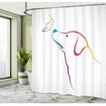 thumbnail image 5 of Ambesonne Colorful Shower Curtain, Butterfly Dog Labrador, 69"Wx84"L, Multicolor, 5 of 5