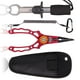 thumbnail image 2 of Kenally Kit de alicates de pesca, removedor de anzuelos de aleación de aluminio, portátil, agua dulce, agua salada, mar, lago, barco, equipo de Herramientas manuales Rojo Kenally TO009763-01, 2 of 6