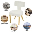 thumbnail image 6 of HUTWIFE Home Contemporary Chenille Dining Side Chairs, Beige (Set of 2), 6 of 12