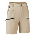 thumbnail image 2 of Xidunhg Women's Hiking Cargo Shorts Quick Dry Nylon Shorts Summer Travel Active Golf Shorts with 6 Pockets Water Resistant Light Khaki L, 2 of 9