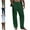 Green, variant on Xzbqbs Men's Casual Cotton Linen Pants Loose Fit Elastic Waist Drawstring Straight-Legs Pants Summer Yoga Beach Long Trousers