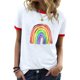thumbnail image 1 of Fiudx Camisetas para Mujer Camiseta con Estampado de Moda Informal para Mujer, Top de Manga Corta con Cuello Redondo, 1 of 4
