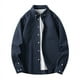 thumbnail image 4 of Camisas de cuello vuelto para hombre, blusas, camisas de rayas verticales, moda coreana, 4 of 5