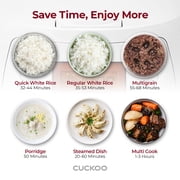Cuckoo Rice Cooker & Warmer 12 Cup Smart Fuzzy Logic Nonstick Inner Pot White (CR-0633F)