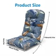 thumbnail image 6 of SHANNA 2 Pack Rocking Chair Cushion, Waterproof and Fade-Resistant Patio Chair Cushions, Non-Slip Indoor Rocking Chair Cushion with Ties, Thicken Chair Pads for Adirondack, 44"x20"x4", Blue Leaves, 6 of 11
