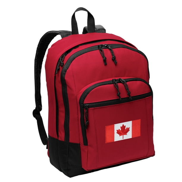 Broad Bay Cotton Canada Flag Backpack MEDIUM SIZE Canada Backpacks & School Bags