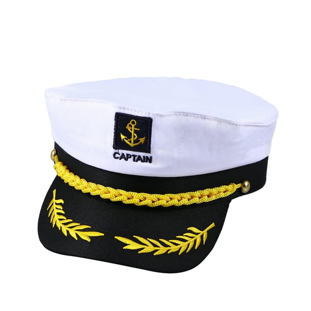 Hat Captain Yacht Admiral Cap Hats Navy Costume Sailor Marine Ship Boat