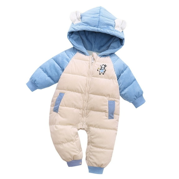 HIPYLO Coats for Toddler Girls Winter Coat for Toddler Christmas Suit 9-12 Month Baby Boy Clothes Baby Clothes Newborn Girl 3-6 Months Baby Girl, Blue 12-18 Months