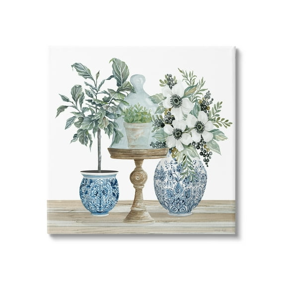 Stupell Assorted Floral Blossoms Array Botanical & Floral Painting Gallery Wrapped Canvas Print Wall Art