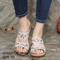 thumbnail image 3 of Embroidery Orthopedic Comfy Flip Flop Sandals Open Toe Summer Outdoor Slippers Wedges Slippers for, 3 of 7