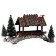thumbnail image 1 of Lemax 14618 Wooden Bridge Porcelain Village Accessory  5 in., 1 of 1