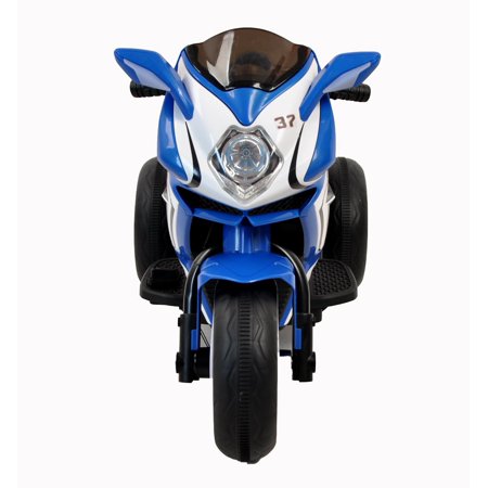 Little Kids Electric Motorcycle 3-4 Years Old(39-47In Height,3 Wheels Ride on Electric Motorbike,Connect with Phone,Small Motor Bike for Young Boys Children Electria Toy Gift, Blue