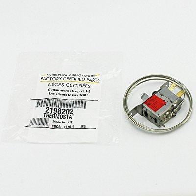 2198201 - new original factory oem refrigerator temperature cold control thermostat for whirlpool brands include whirlpool, maytag, kitchenaid,