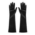 thumbnail image 3 of Karight Women Long Velvet Gloves for Women Elbow Length 1920s Opera Cozy Gloves Flapper Evening Banquet Party, 3 of 4