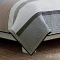 thumbnail image 2 of Nautica  Tideway Neutral Stripe Cotton Reversible Quilt, 2 of 3