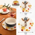 thumbnail image 3 of SKYSONIC Autumn Chihuahua Dog Pot Holders Trivets, 2 Pcs Heat Resistant Trivets,Fall Maple Leaves Cotton Thread Weave Mats for Hot Pads Pans Pot Bowl Teapot for Kitchen Decor, 3 of 7