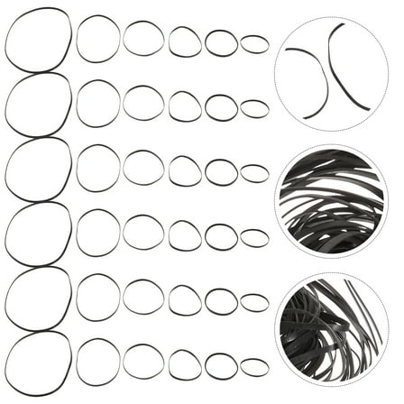 Amosfun Rubber Belt for Recorder Low Noise Smooth Transmission 50Pcs