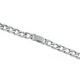 thumbnail image 4 of 10K White Gold Cubic Zirconia / CZ Curb Cuban Link 5.75mm Lock Necklace 17", 4 of 7