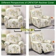 thumbnail image 2 of CHUNTIAN Floral Printed Recliner Cover with Pockets Single Reclining Slipcover 4-Pieces Lazy Boy Recliner Armchair Cover with Elastic Bottom for Recliner Furniture Protector for Kid Pet, 2 of 5