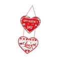 thumbnail image 4 of Letrero colgante de feliz día de San Valentín con forma de corazón para aniversario, decoraciones para el día de San Valentín. Estilo C, 4 of 9