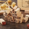 thumbnail image 5 of Wooden Rubber Stamp Set 36pcs Alphabet Rubber Stamp Craft Ink Stamp Seal Set With Wooden Storage Box, 5 of 5