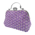thumbnail image 1 of Kit de artesanía DIY, bolso de perlas hecho a mano para mujer, bolso de noche, bolso de mano, bolso de novia Púrpura Hugo Material de fabricación de bolsos de bricolaje, 1 of 8