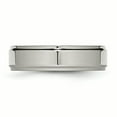 thumbnail image 3 of Titanium Ridged Edge 6mm Polished Band, 3 of 10