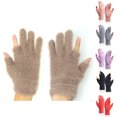 thumbnail image 4 of Xfvqtps Mens and Womens Coral Fleece Gloves Furry Solid Color Touchscreen Index Finger & Thumb Fingerless Warm Winter Plush Mittens Red, 4 of 6
