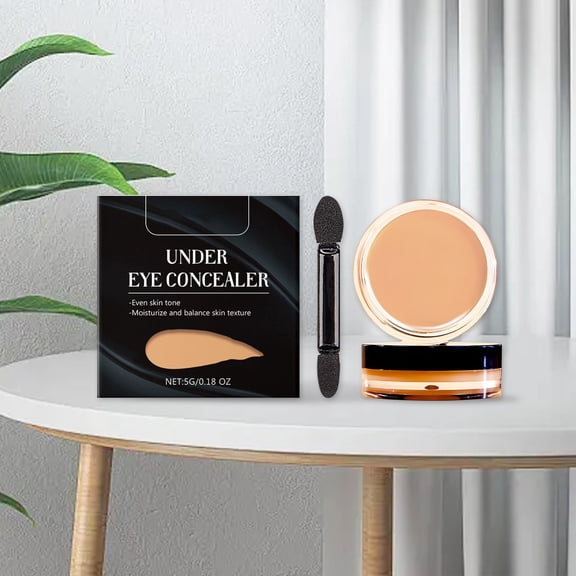 Mineart Eye Concealer Cream 5g High Coverage Brightening Dark Circles Under Eye Bags Fine Lines Waterproof Sweatproof Smudge-proof Lightweight for Flawless Eye Makeup Daily Wear