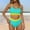 Yellow, variant on qelini Womens High Waisted Bikini Two Piece Bikini Sets Solid Color Bathing Suits Summer Swimwear