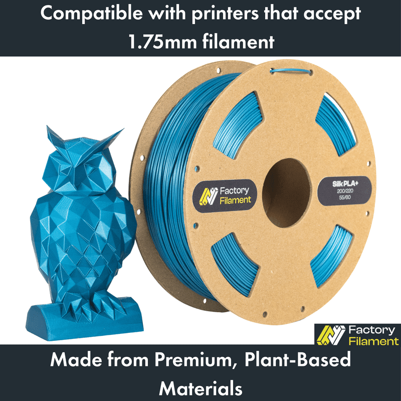 1.75mm Silk Blue PLA 3D Printer Filament, 1 KG Spool, Dimensional Accuracy +/- 0.02 mm, 3D Printing Filament