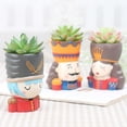 thumbnail image 2 of Coofit Cartoon Plant Pot Resin: Decorative Flower Pot Succulent Planter Pot for Garden, 2 of 3