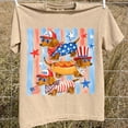 thumbnail image 5 of Striped Patriotic Dachshund Tshirt 4th Of July Weiner Dog tshirt Retro USA Doxie Shirt, 5 of 6