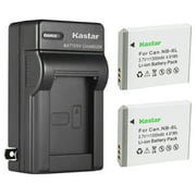 Kastar 2-Pack Battery and AC Wall Charger Replacement for Canon NB-6L, NB-6LH Battery, CB-2LY Charger, Canon IXUS 85 IS, IXUS 95 IS, IXY Digital 25 IS, Digital IXUS 200 IS, Digital IXUS 210 Camera