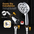 thumbnail image 5 of Afaoiry Handheld Showerhead High Pressure 10 Spray Modes Shower Head w/ Magnetic Docking Brackets, 5 of 7