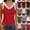 Red, variant on HAOTAGS Women's Solid Color V Neck Ribbed Knit Tank Top Sleeveless Summer Top,Red L