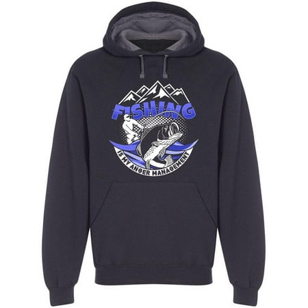 Bass Fishing Scenery Hoodie Men -Image by Shutterstock Male Small