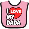 thumbnail image 3 of Inktastic I Love my Dada Boys or Girls Baby Bib, 3 of 4