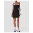 thumbnail image 4 of PISONIC Robe de Tennis Sportive Sans Manches pour Femme avec Short Intégré, Séchage Rapide et Respirante, 4 of 5