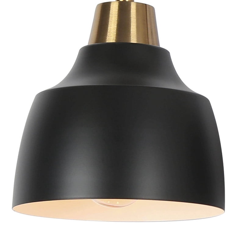 LNC 4-Light Modern Vanity Light in Matte Black and Gold, Metal Wall Fixture for Bathroom