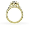thumbnail image 3 of Unique Moments 2.50 Ctw Lab Grown Round Halo Diamond Engagement Matching Wedding Ring Set 14K Yellow Gold, 3 of 6