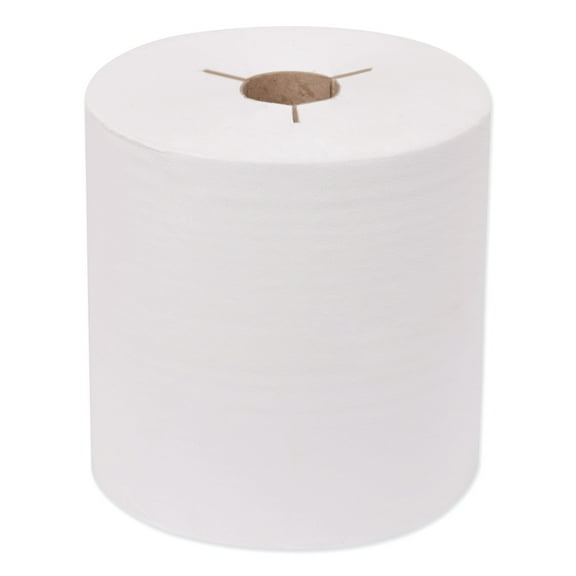 Tork Universal Hand Towel Roll Wipes Notched, 7.5" x 630 ft, White, 6 Rolls/Carton