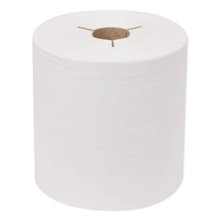 Tork Universal Hand Towel Roll Wipes Notched, 7.5" x 630 ft, White, 6 Rolls/Carton
