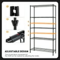 thumbnail image 5 of Might Indoor 5-Tier Metal Black NSF Certified Commercial Height Adjustable Shelf for Storage, 5 of 8