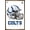 Bronze Framed Version, variant on NFL Indianapolis Colts - Drip Helmet 20 Wall Poster with Wooden Magnetic Frame, 22.375" x 34"